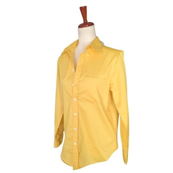 NWT Zadig & Voltaire Taskiz Pop Sun Yellow Cotton Button Down Shirt Size Small - Picture 2 of 10